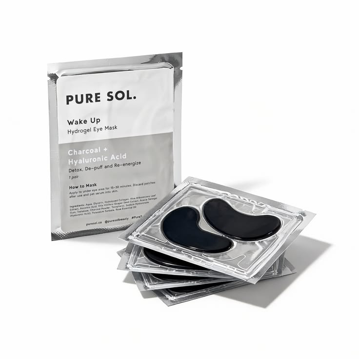PURE SOL. Charcoal Hydrogel Under Eye patches